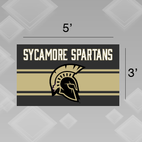 Sycamore Spartan Flag