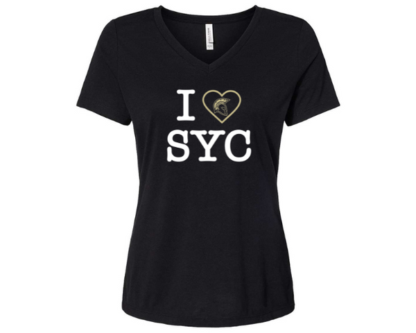 NEW - I Heart SYC T-shirt - Ladies V-neck T-shirt