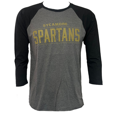 Sycamore Spartans Baseball Shirt - Gray
