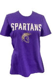 Ladies Purple Spartans Short Sleeve T-shirt